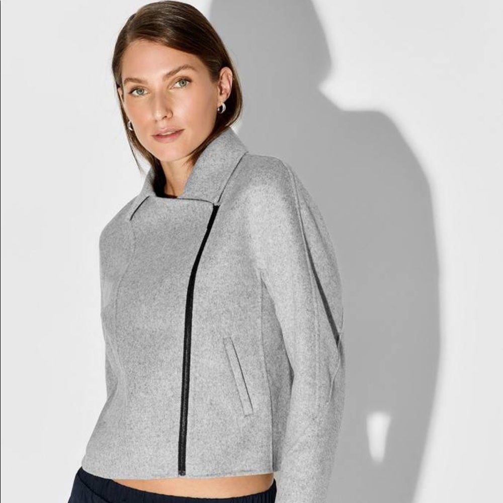 Dion Lee Asymmetric wool biker jacket